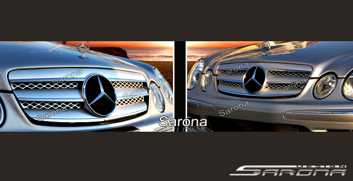 Custom Mercedes E Class  Sedan Grill (2003 - 2006) - $370.00 (Manufacturer Sarona, Part #MB-013-GR)